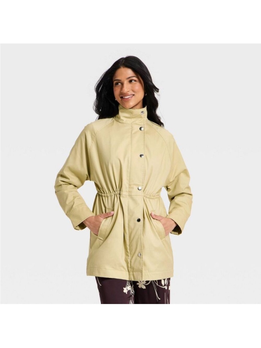 a new day Light Yellow Drawstring Utility Jacket